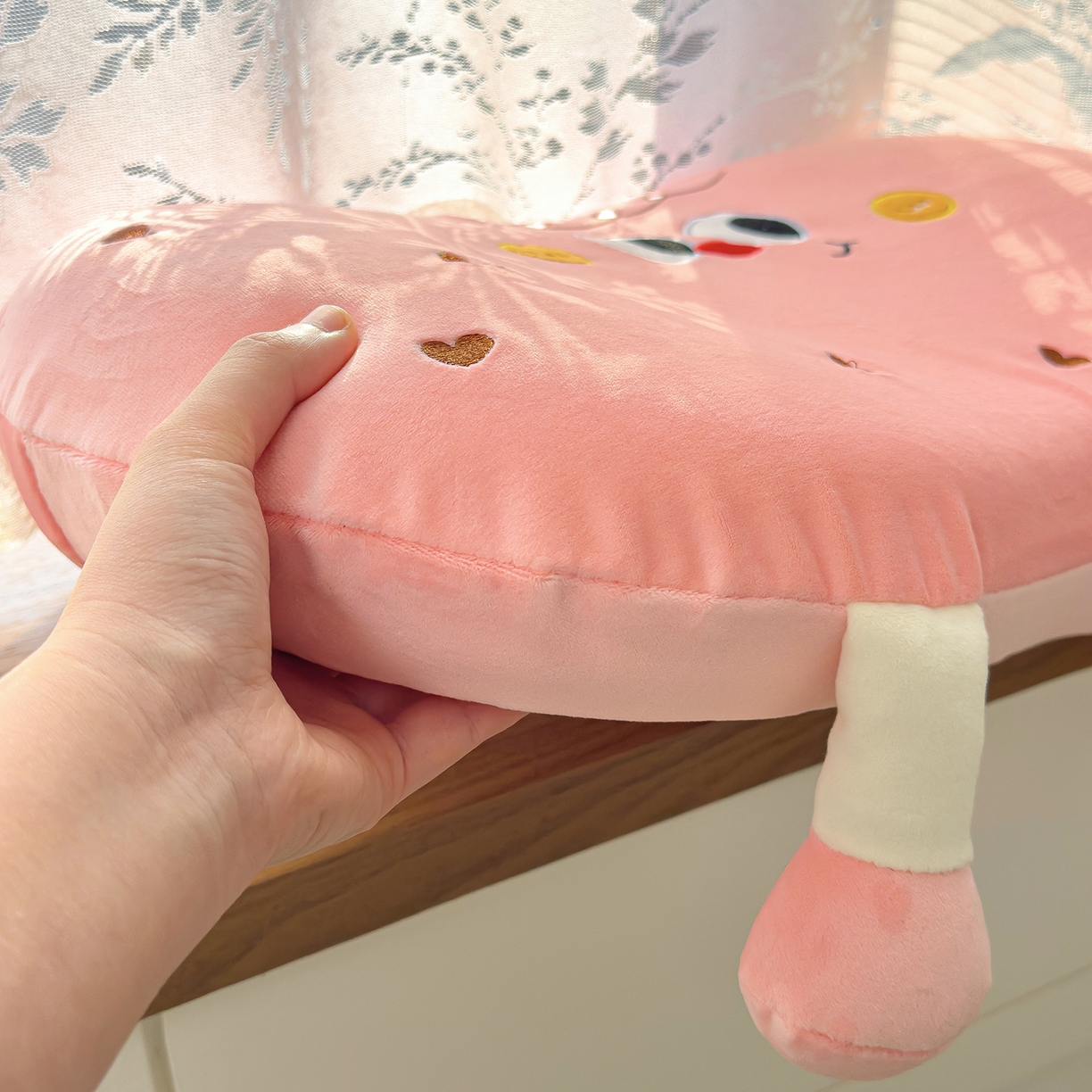 91家纺网 家纺一手货源 找家纺 诺可 2026新款绒款猫肚枕记忆枕枕头枕芯-面包仔 面包仔-粉色