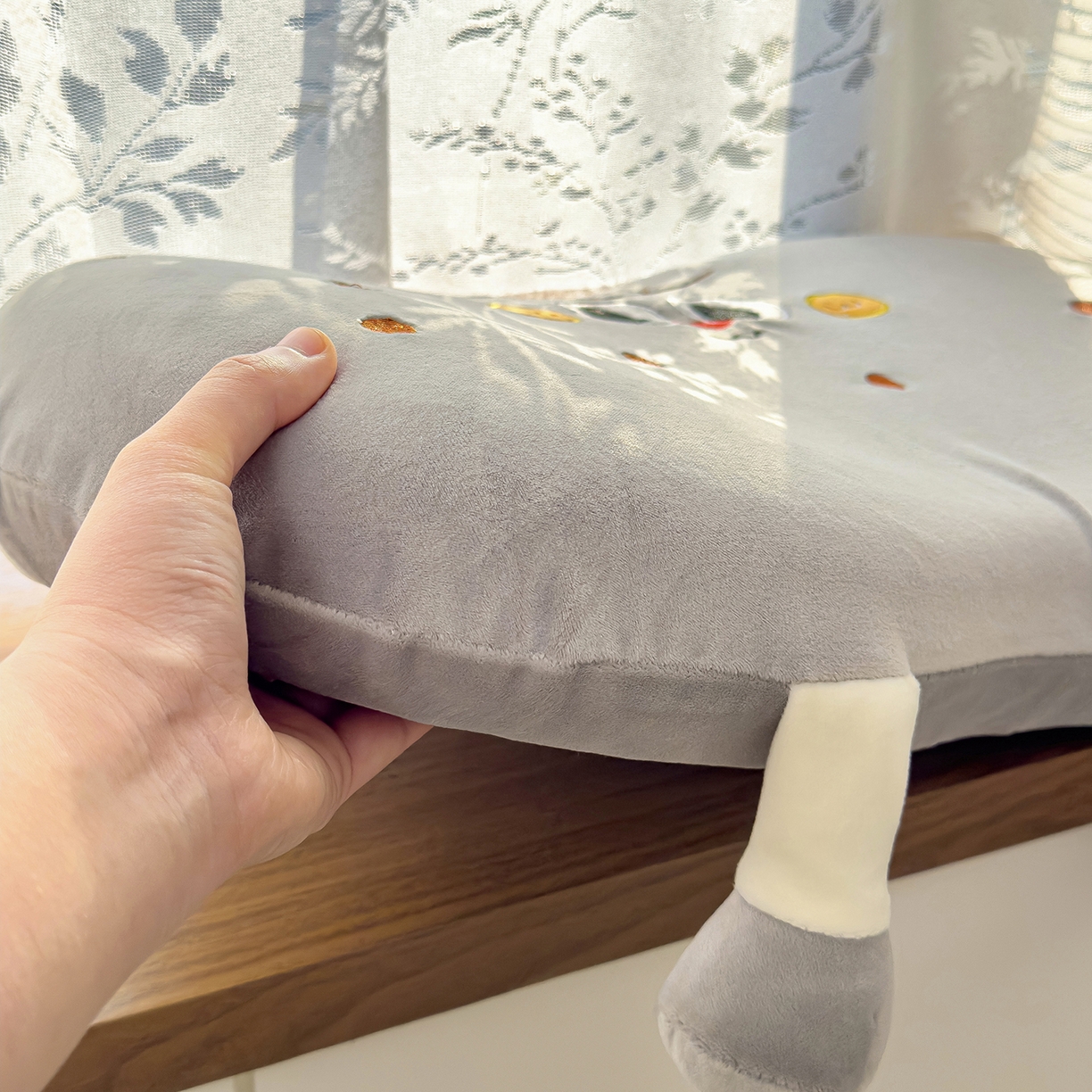 91家纺网 家纺一手货源 找家纺 诺可 2026新款绒款猫肚枕记忆枕枕头枕芯-面包仔 面包仔-灰色