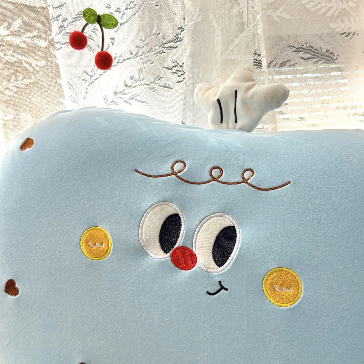 91家纺网 家纺一手货源 找家纺 诺可 2026新款绒款猫肚枕记忆枕枕头枕芯-面包仔 面包仔-蓝色