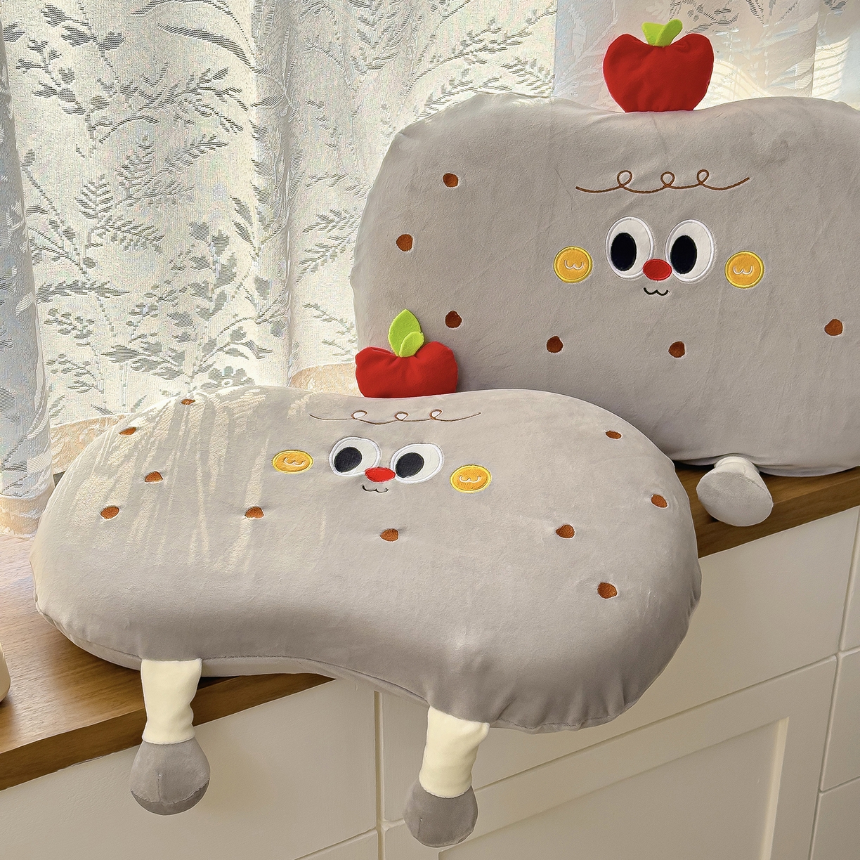 91家纺网 家纺一手货源 找家纺 诺可 2026新款绒款猫肚枕记忆枕枕头枕芯-面包仔 面包仔-灰色