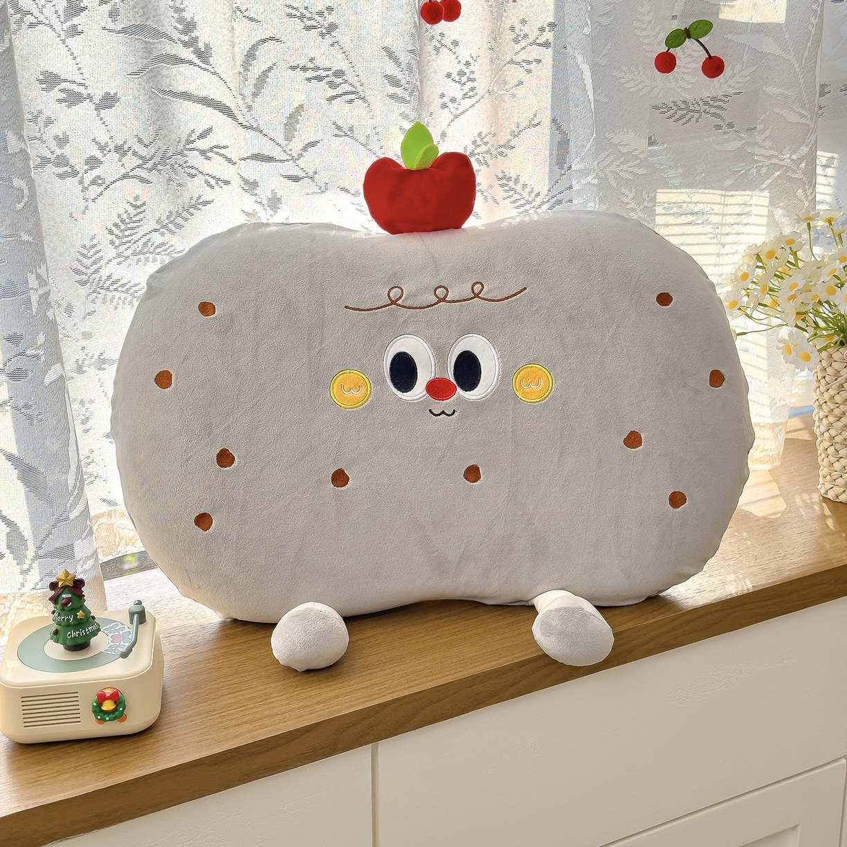 诺可 2026新款绒款猫肚枕记忆枕枕头枕芯-面包仔 面包仔-灰色