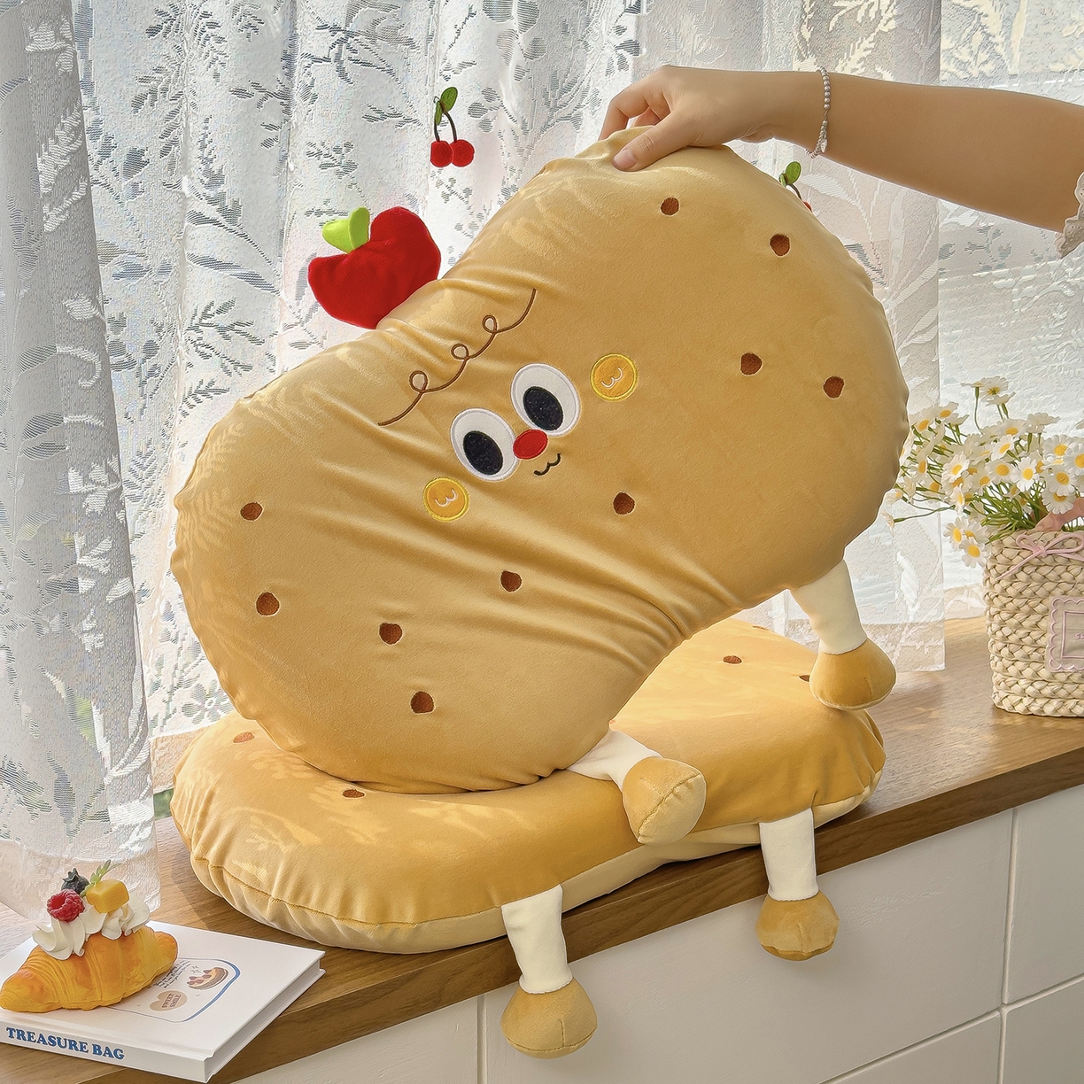 91家纺网 家纺一手货源 找家纺 诺可 2026新款绒款猫肚枕记忆枕枕头枕芯-面包仔 面包仔-黄色