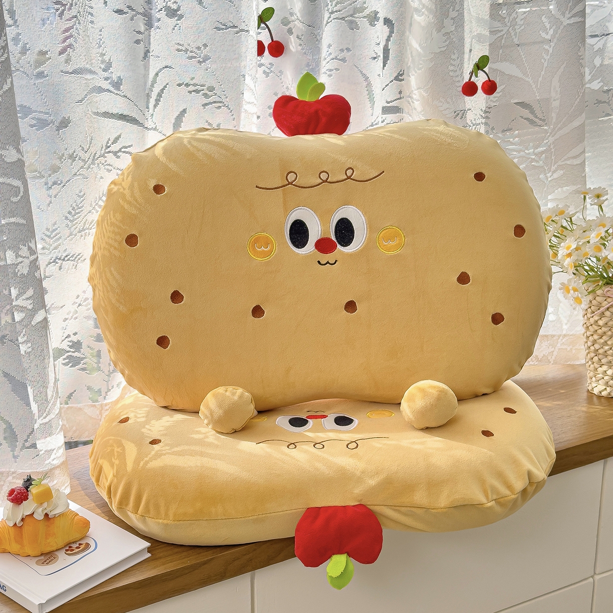 91家纺网 家纺一手货源 找家纺 诺可 2026新款绒款猫肚枕记忆枕枕头枕芯-面包仔 面包仔-黄色