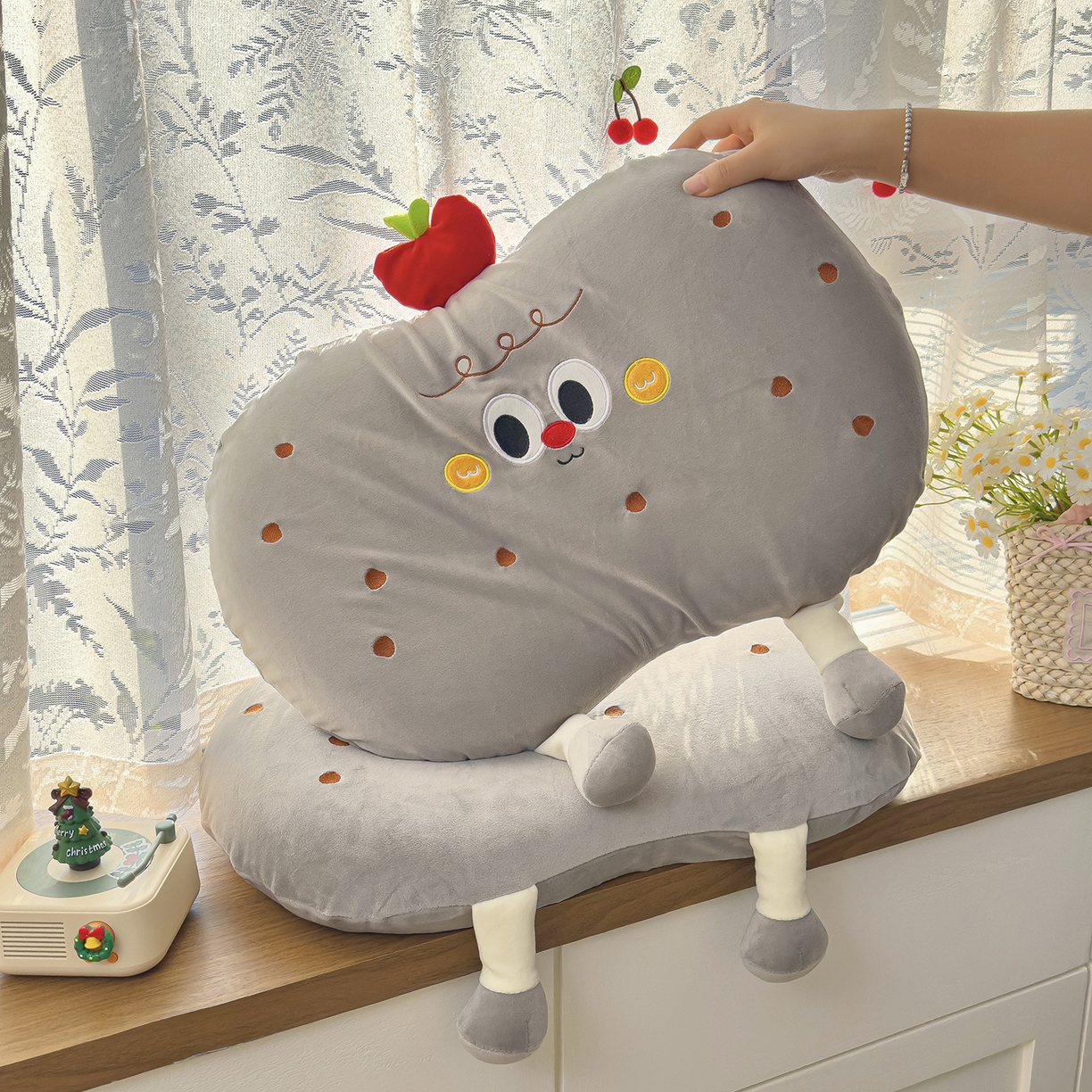 91家纺网 家纺一手货源 找家纺 诺可 2026新款绒款猫肚枕记忆枕枕头枕芯-面包仔 面包仔-灰色