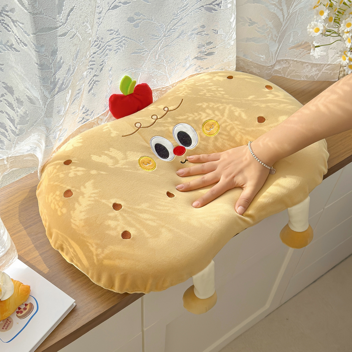 91家纺网 家纺一手货源 找家纺 诺可 2026新款绒款猫肚枕记忆枕枕头枕芯-面包仔 面包仔-黄色