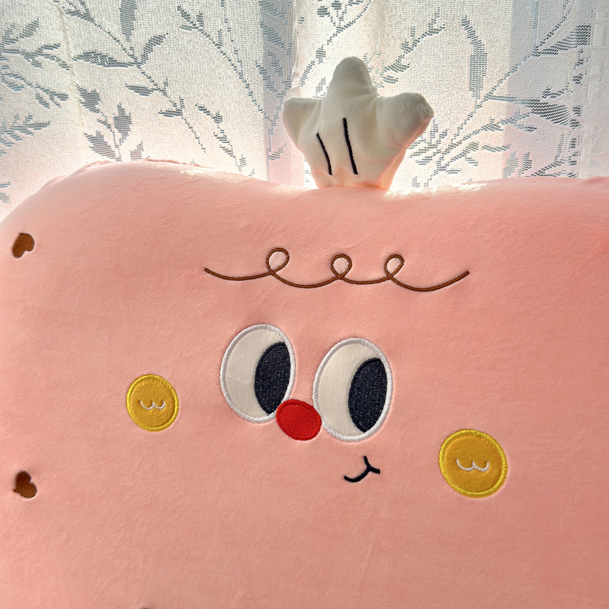 91家纺网 家纺一手货源 找家纺 诺可 2026新款绒款猫肚枕记忆枕枕头枕芯-面包仔 面包仔-粉色