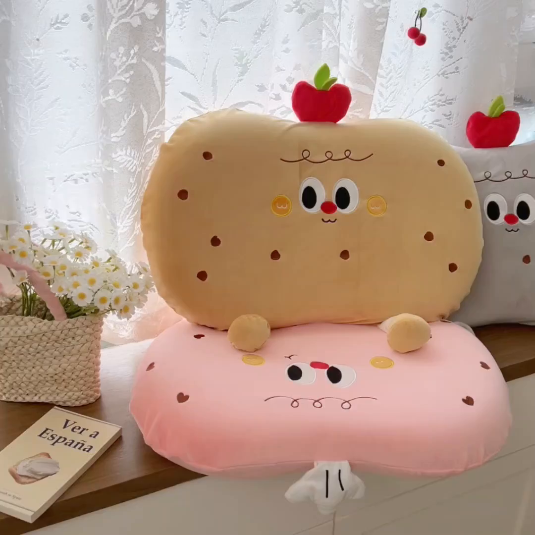 91家纺网 家纺一手货源 找家纺 （总）诺可 2026新款绒款猫肚枕记忆枕枕头枕芯-面包仔