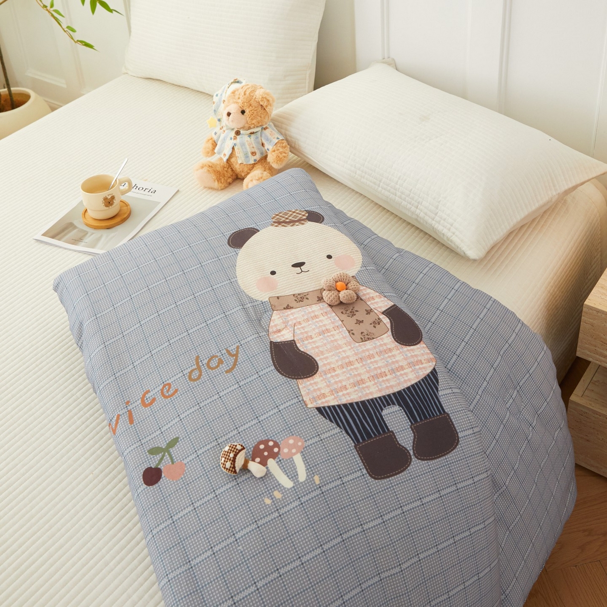 91家纺网 家纺一手货源 找家纺 （总）莎果家纺 2026新款全棉纯棉双层纱春秋被子被芯