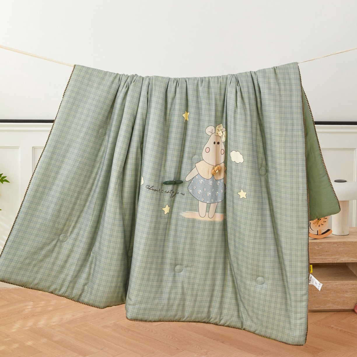 91家纺网 家纺一手货源 找家纺 （总）莎果家纺 2026新款全棉纯棉双层纱春秋被子被芯