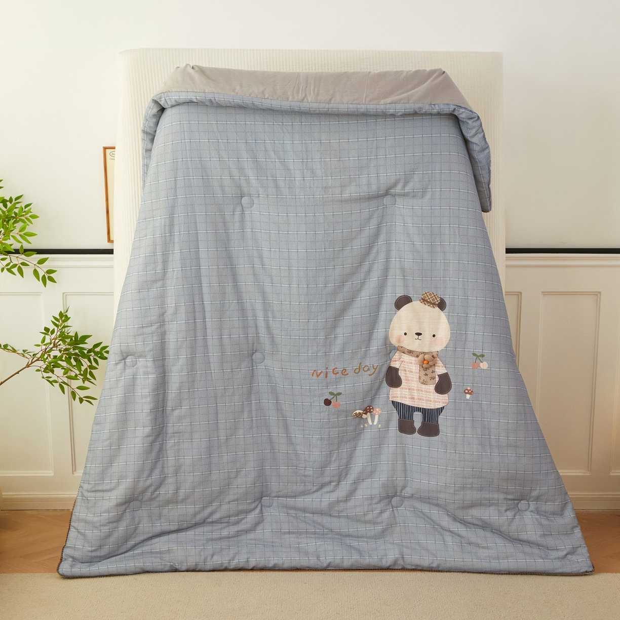 91家纺网 家纺一手货源 找家纺 （总）莎果家纺 2026新款全棉纯棉双层纱春秋被子被芯