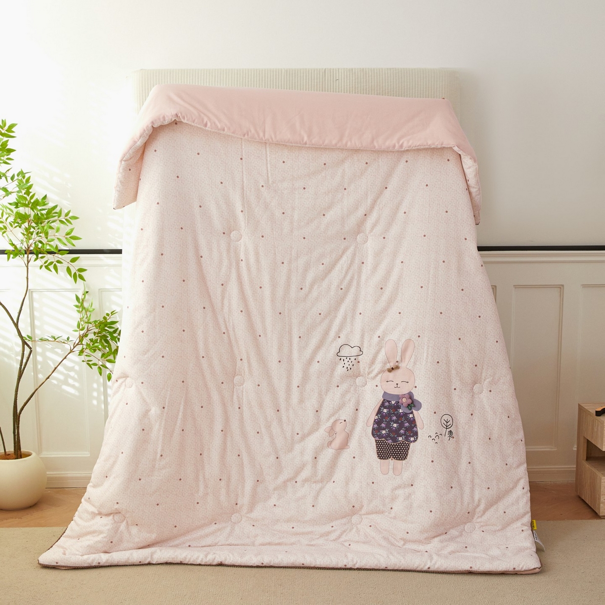 91家纺网 家纺一手货源 找家纺 莎果家纺 2026新款全棉纯棉双层纱春秋被子被芯 新新一家