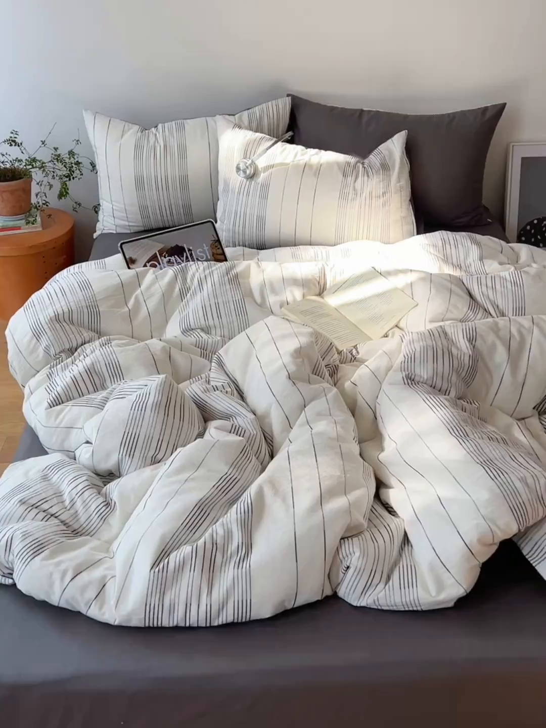 91家纺网 家纺一手货源 找家纺 （总）简宜家居（朝初家纺） 2026新款全棉色织小提花简纹系列四件套