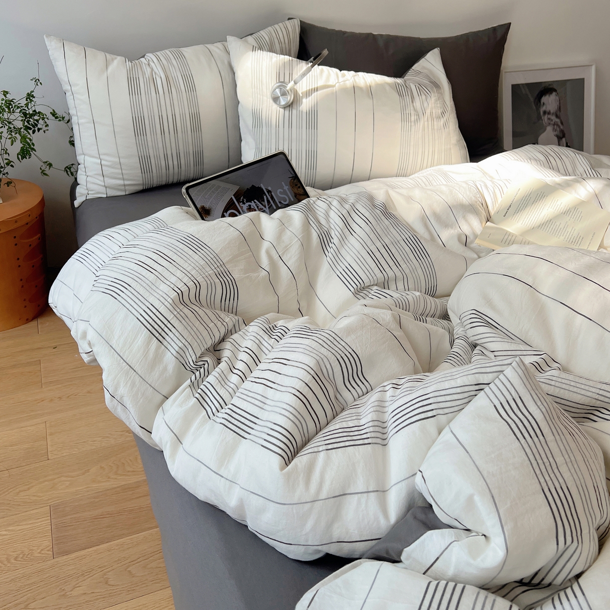 （总）简宜家居（朝初家纺） 2026新款全棉色织小提花简纹系列四件套