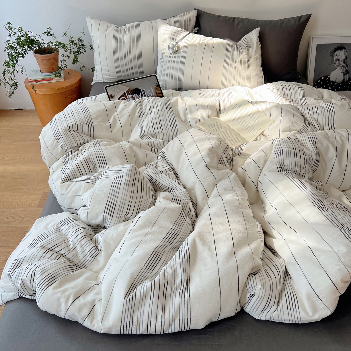 91家纺网 家纺一手货源 找家纺 （总）简宜家居（朝初家纺） 2026新款全棉色织小提花简纹系列四件套