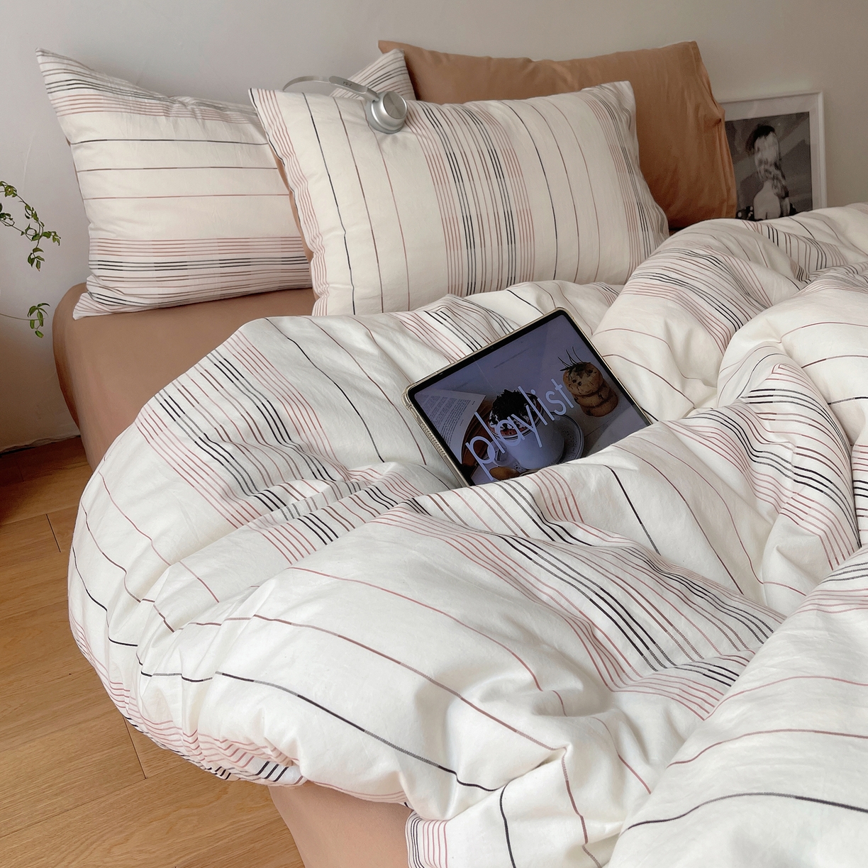 91家纺网 家纺一手货源 找家纺 （总）简宜家居（朝初家纺） 2026新款全棉色织小提花简纹系列四件套