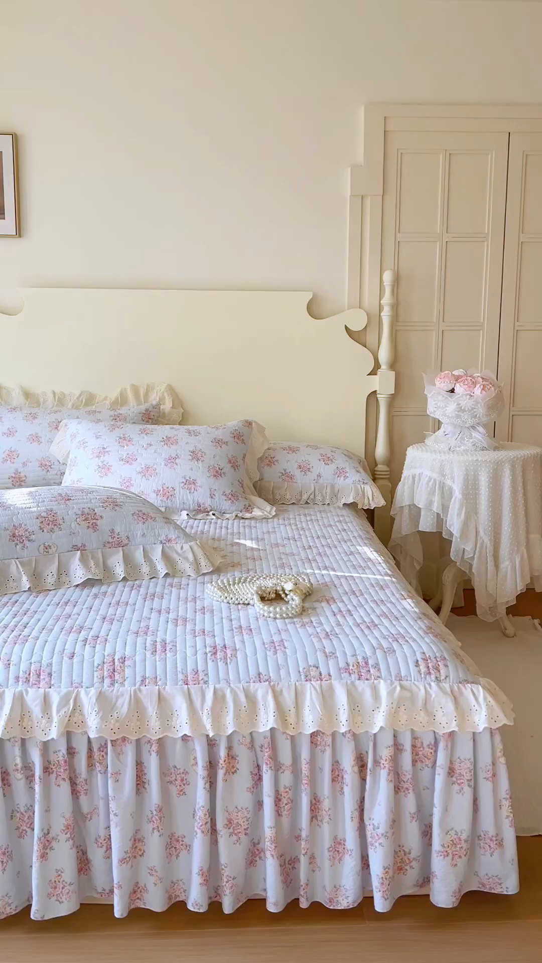 91家纺网 家纺一手货源 找家纺 （总）恋尚 2025新款印花竹节纱床笠款床裙（床裙控价110元起）