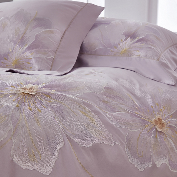 91家纺网 家纺一手货源 找家纺 （总）诗黛尔 2026秋冬新款长绒棉刺绣焦糖时光系列四件套