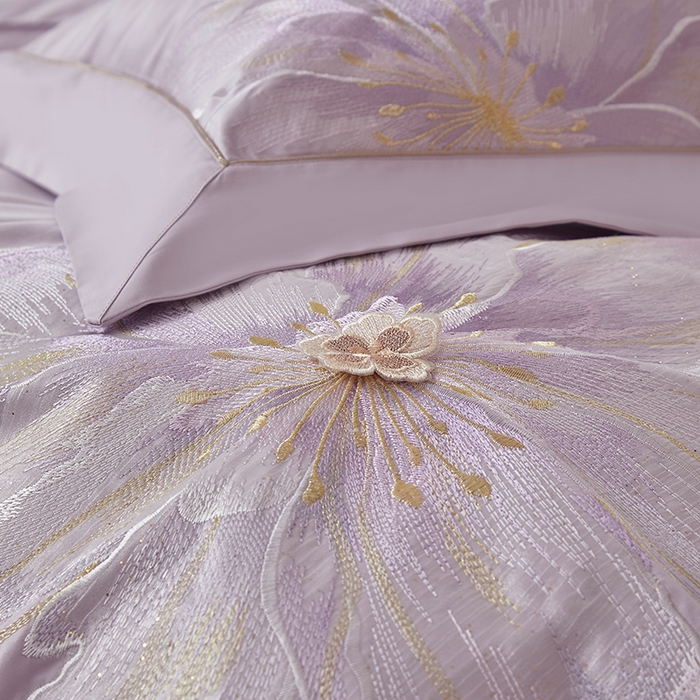 91家纺网 家纺一手货源 找家纺 （总）诗黛尔 2026秋冬新款长绒棉刺绣焦糖时光系列四件套