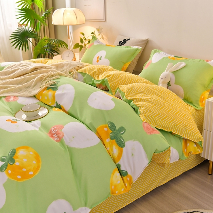 91家纺网 家纺一手货源 找家纺 【12.30周二秒杀 三人助力19.9带回家】芦荟棉磨毛四件套