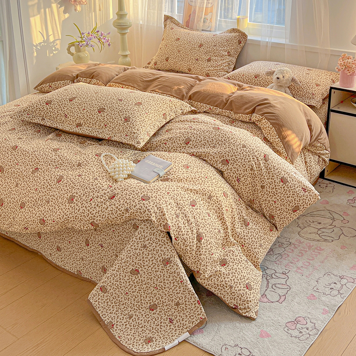 91家纺网 家纺一手货源 找家纺 （总）梵克保罗 2026新款亲肤舒适仿棉印花床盖四件套