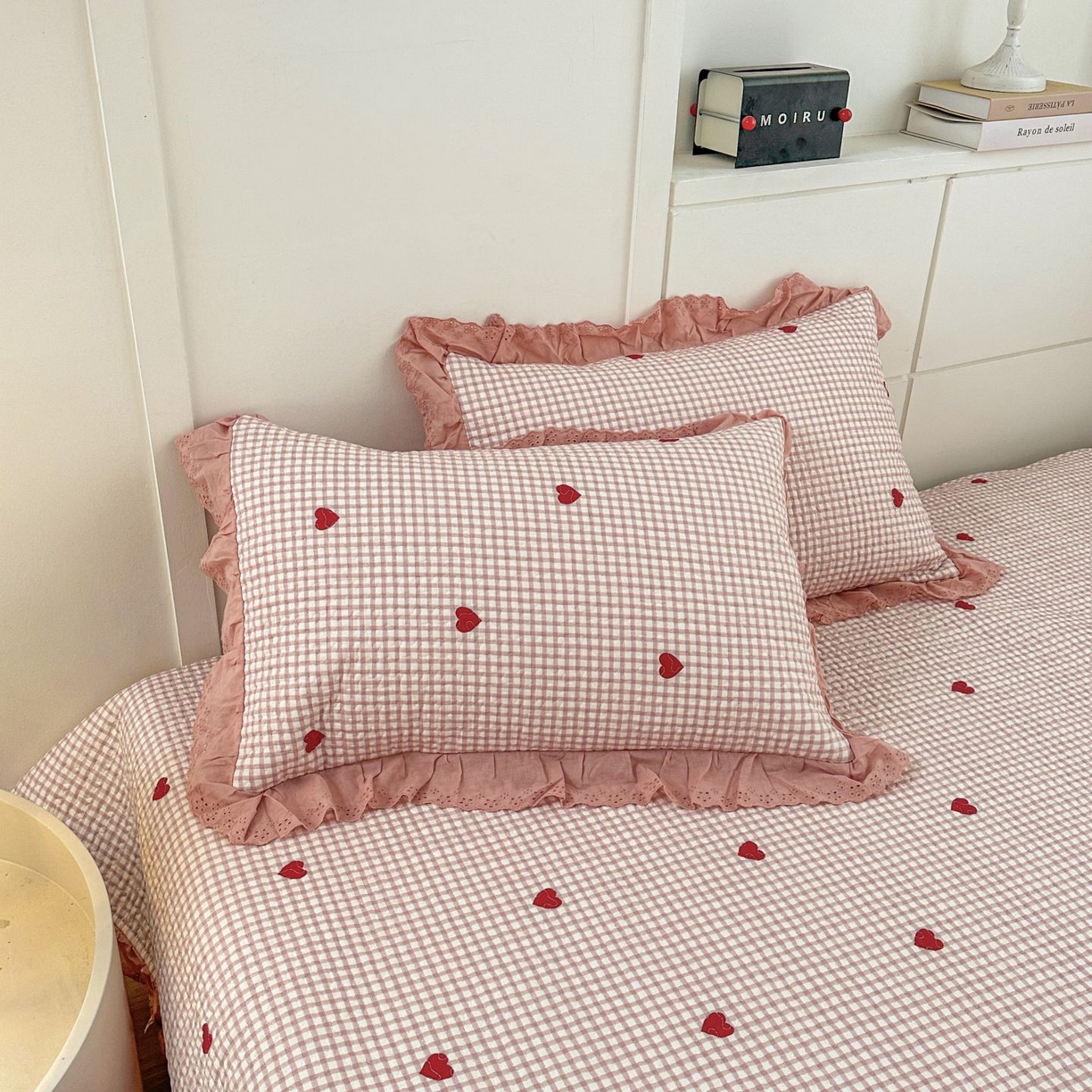 91家纺网 家纺一手货源 找家纺 暖居 2026新款支持定制法式花边纯棉榻榻米四件套全棉大炕盖三件套四季通用 小美好