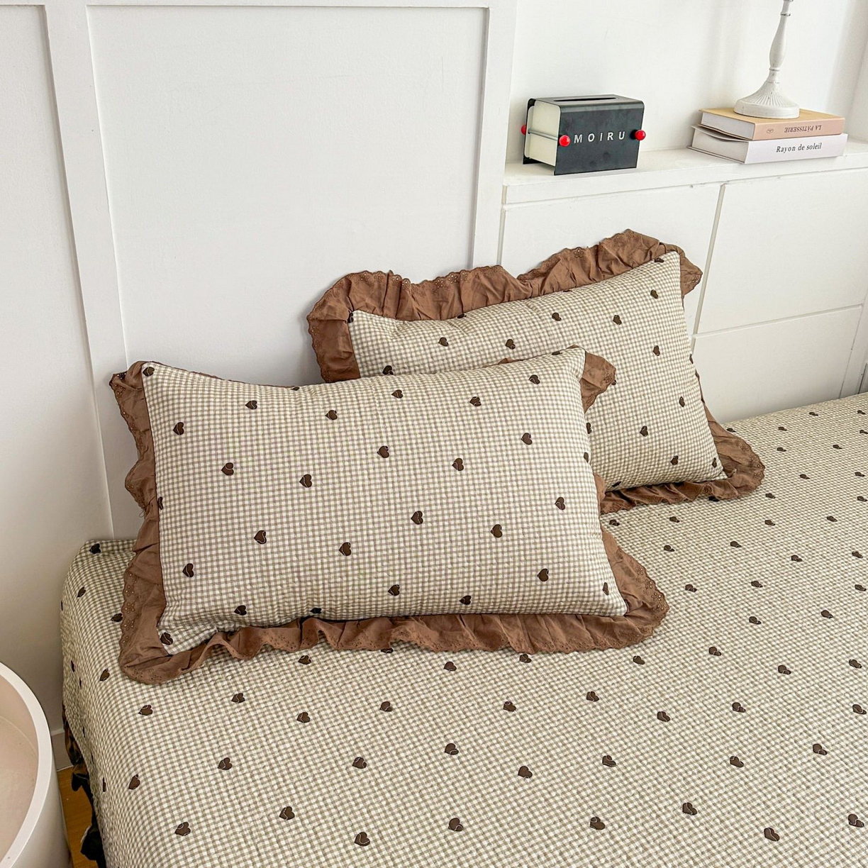 91家纺网 家纺一手货源 找家纺 暖居 2026新款支持定制法式花边纯棉榻榻米四件套全棉大炕盖三件套四季通用 雅格