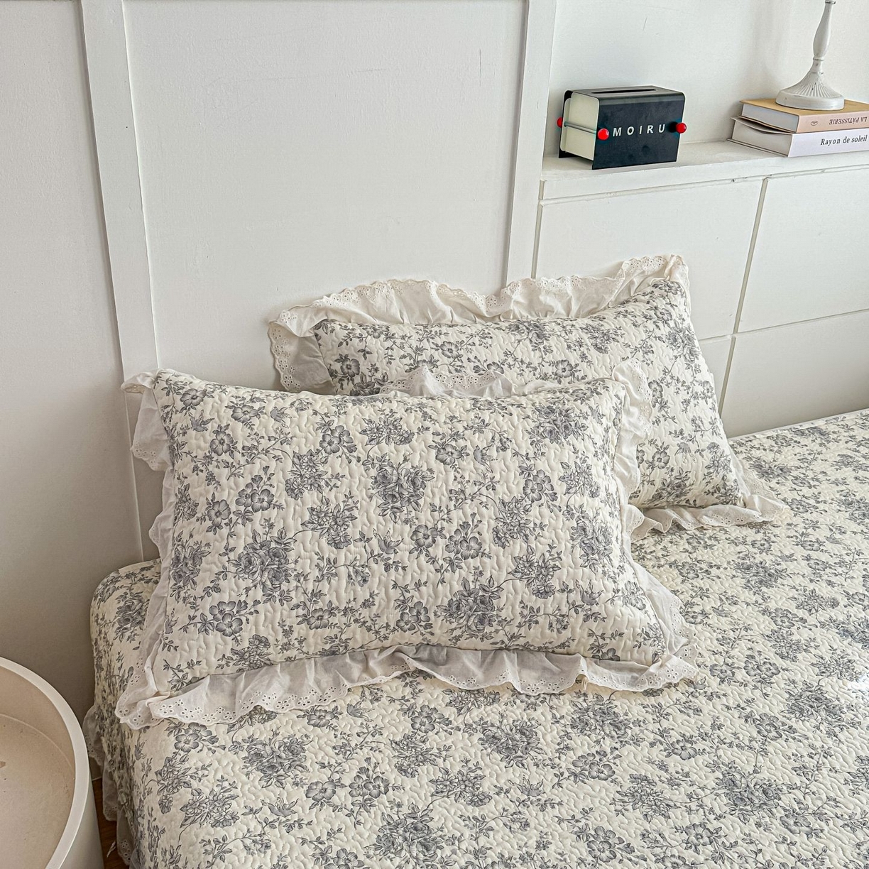 91家纺网 家纺一手货源 找家纺 暖居 2026新款支持定制法式花边纯棉榻榻米四件套全棉大炕盖三件套四季通用 赫本白