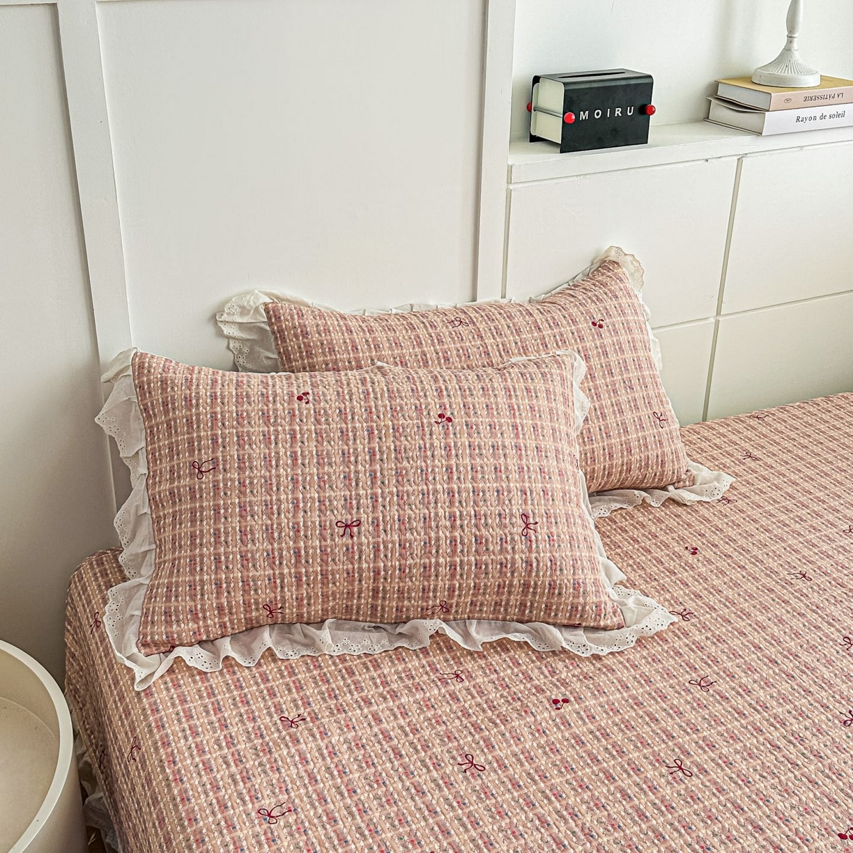 91家纺网 家纺一手货源 找家纺 暖居 2026新款支持定制法式花边纯棉榻榻米四件套全棉大炕盖三件套四季通用 时尚小香