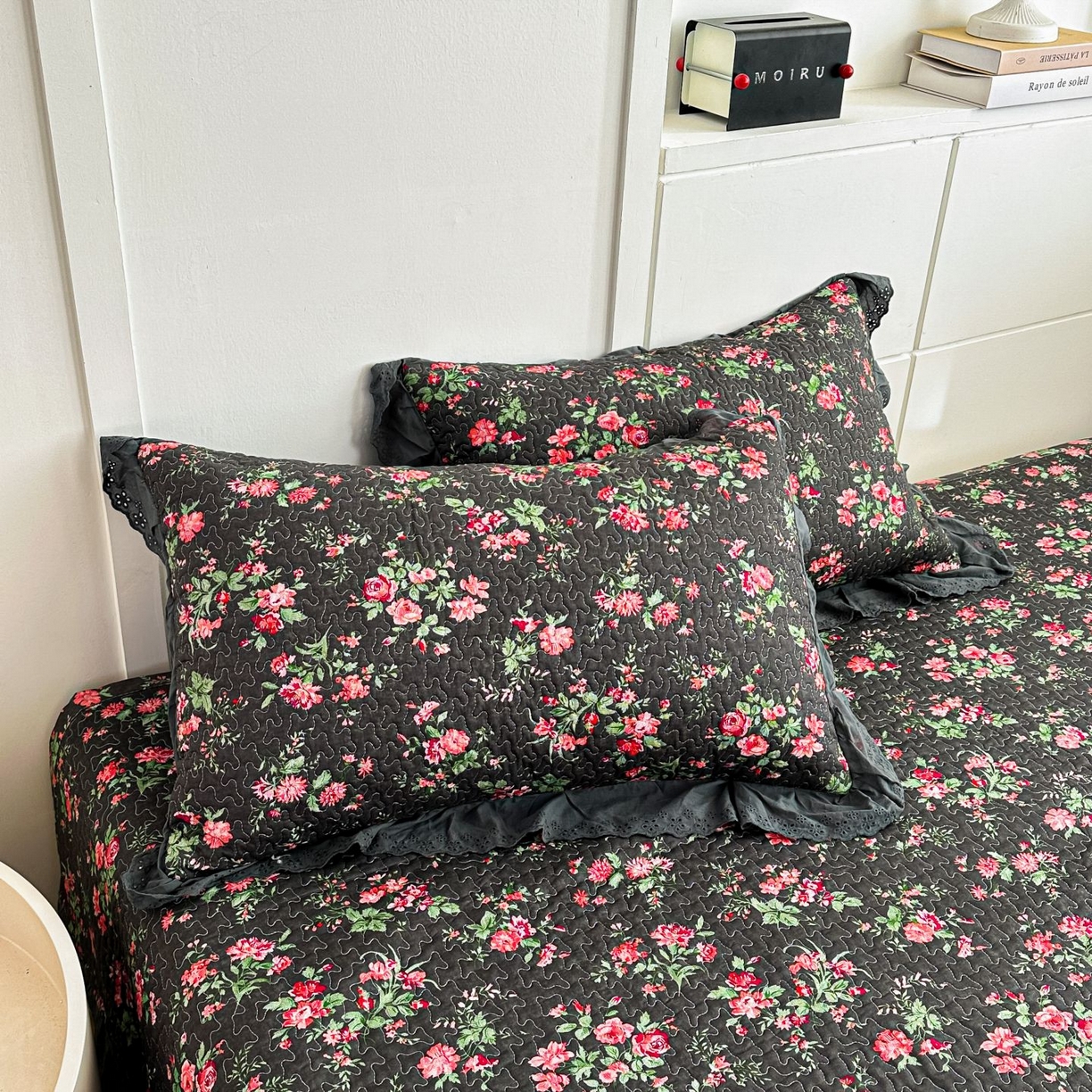 91家纺网 家纺一手货源 找家纺 暖居 2026新款支持定制法式花边纯棉榻榻米四件套全棉大炕盖三件套四季通用 中国美