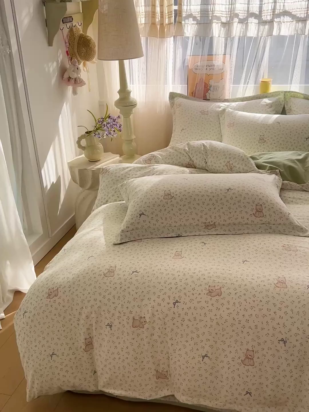 91家纺网 家纺一手货源 找家纺 梵克保罗 2026新款亲肤舒适仿棉印花床盖四件套 皮皮狗