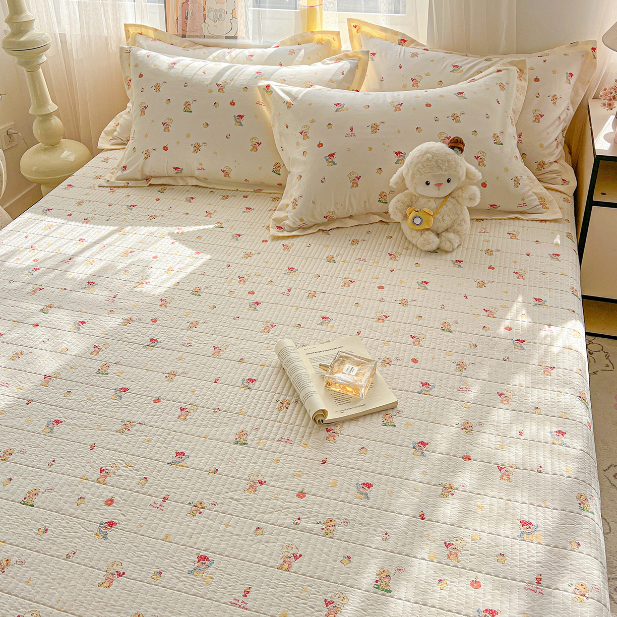 91家纺网 家纺一手货源 找家纺 梵克保罗 2026新款亲肤舒适仿棉印花床盖四件套 圣诞夜