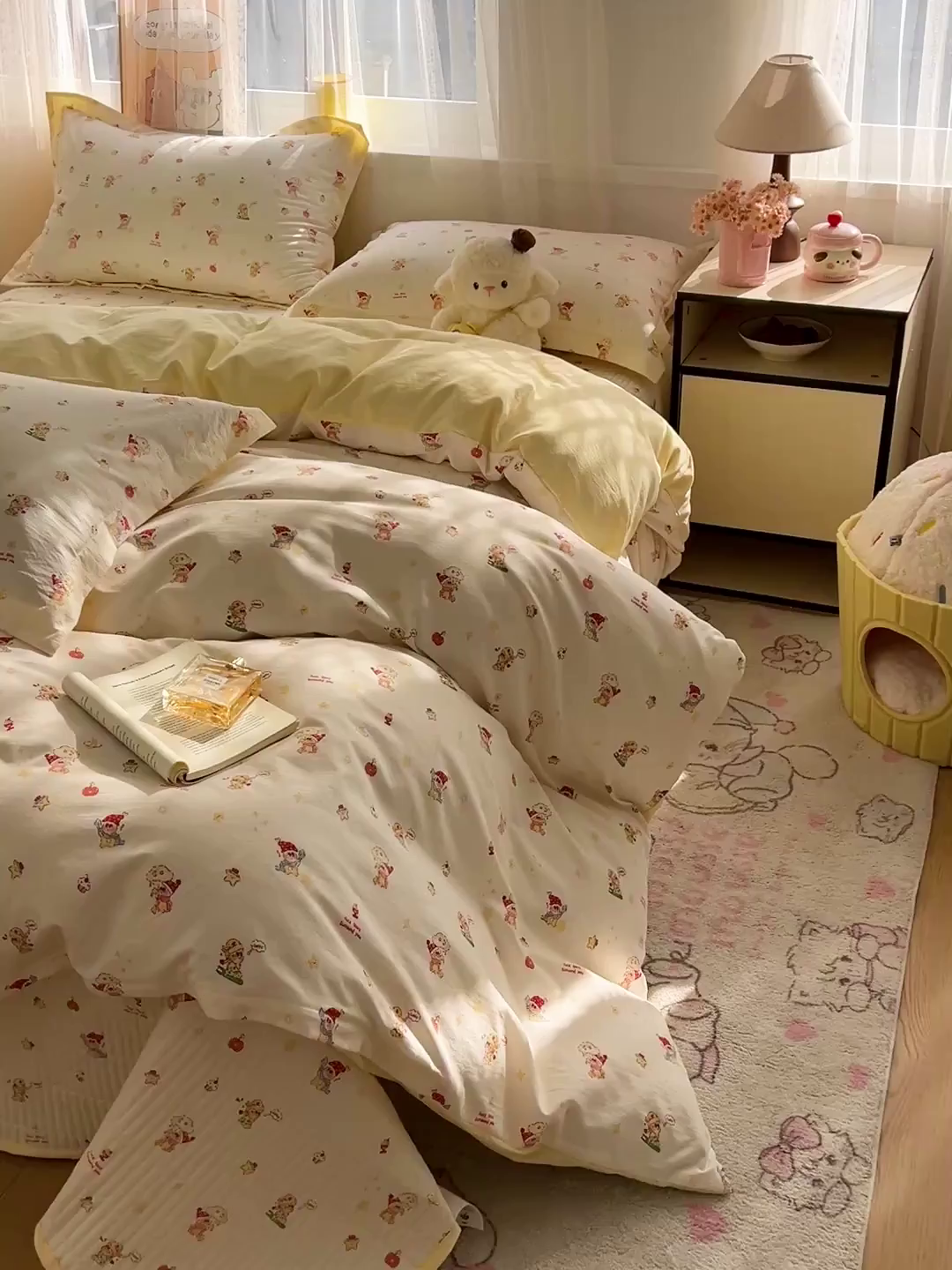 91家纺网 家纺一手货源 找家纺 梵克保罗 2026新款亲肤舒适仿棉印花床盖四件套 圣诞夜