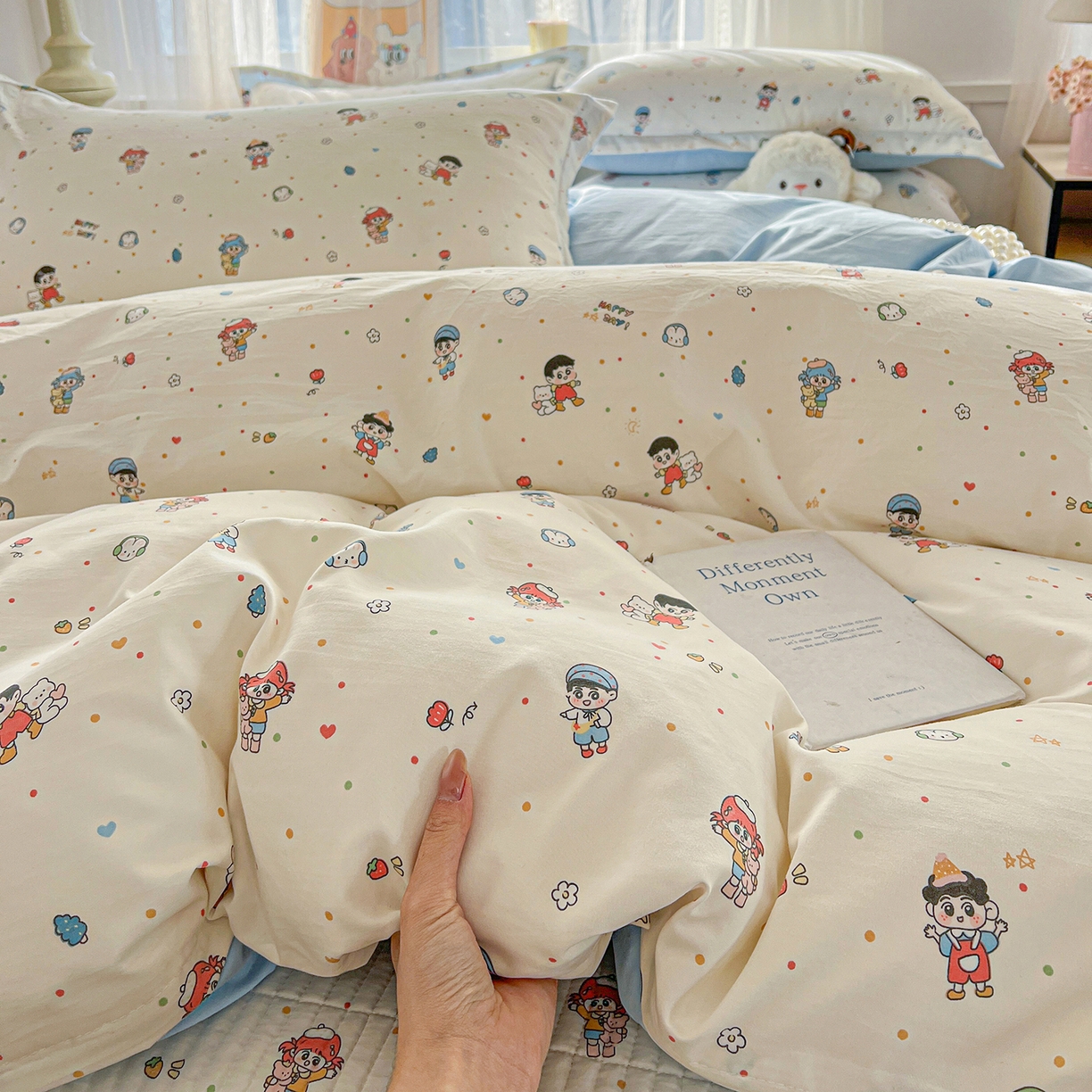 梵克保罗 2026新款亲肤舒适仿棉印花床盖四件套 童趣