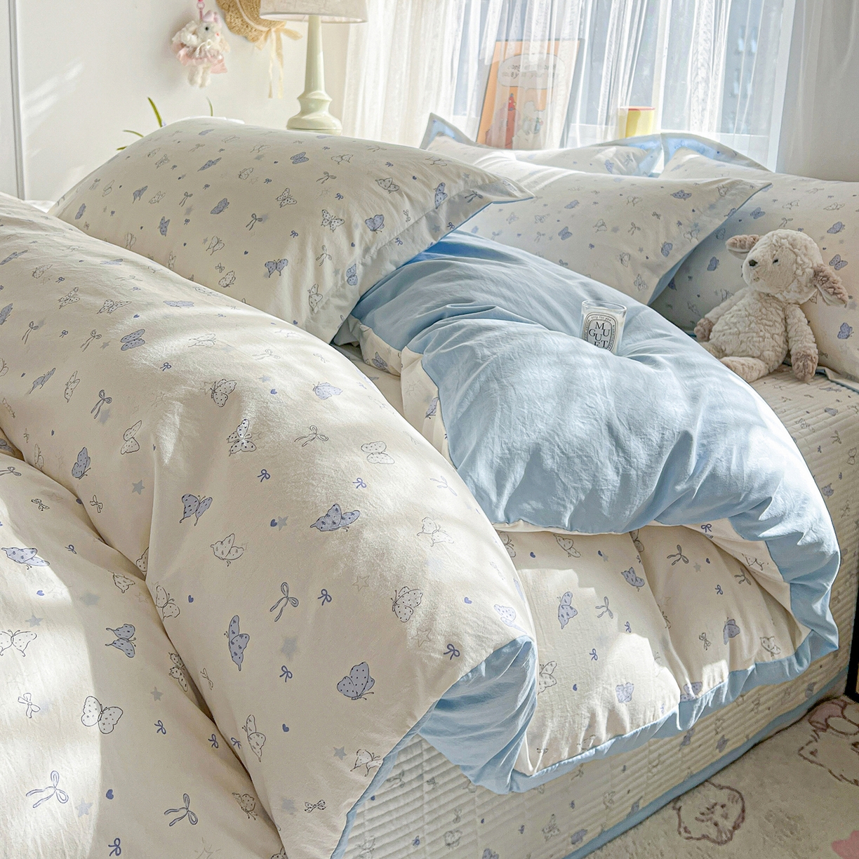 91家纺网 家纺一手货源 找家纺 梵克保罗 2026新款亲肤舒适仿棉印花床盖四件套 逐梦