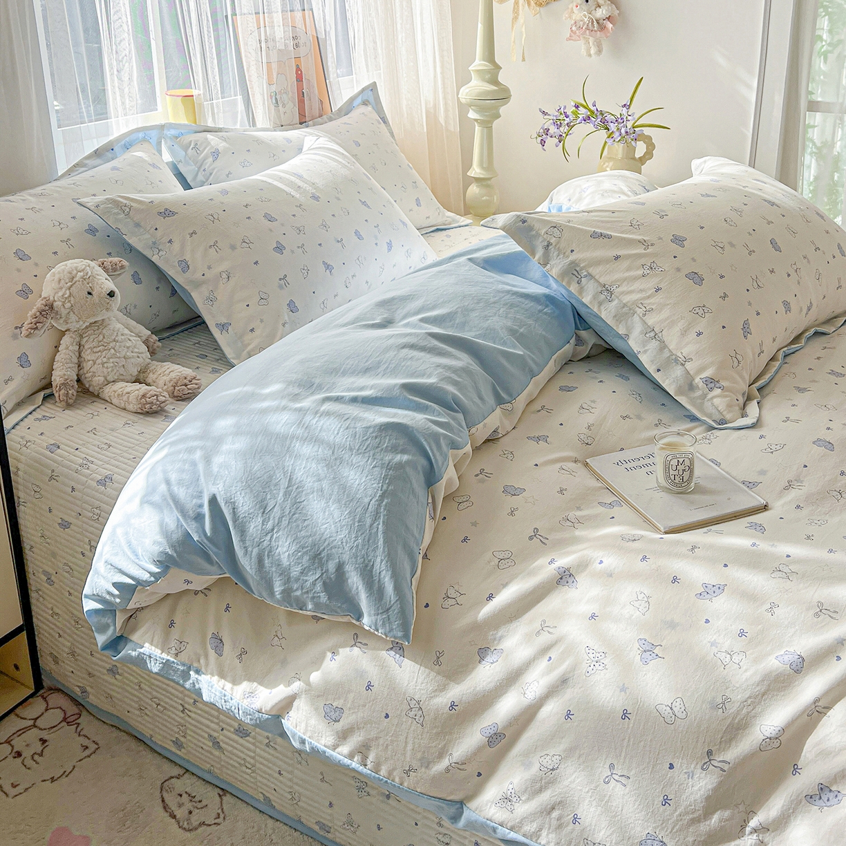 91家纺网 家纺一手货源 找家纺 梵克保罗 2026新款亲肤舒适仿棉印花床盖四件套 逐梦