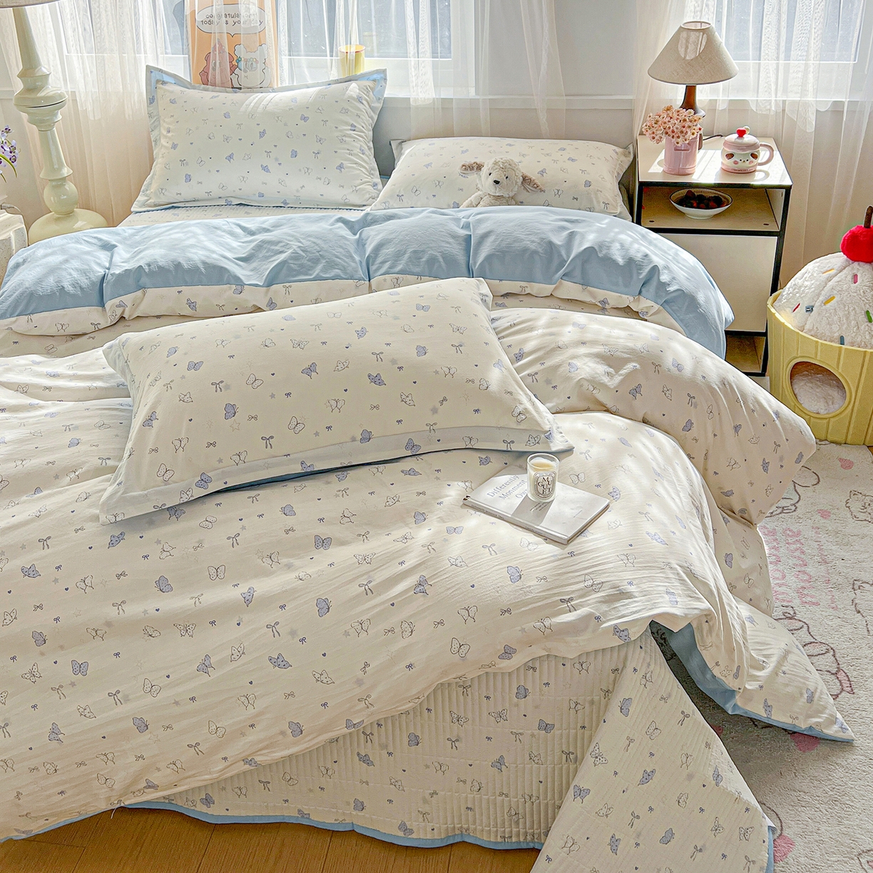 91家纺网 家纺一手货源 找家纺 梵克保罗 2026新款亲肤舒适仿棉印花床盖四件套 逐梦