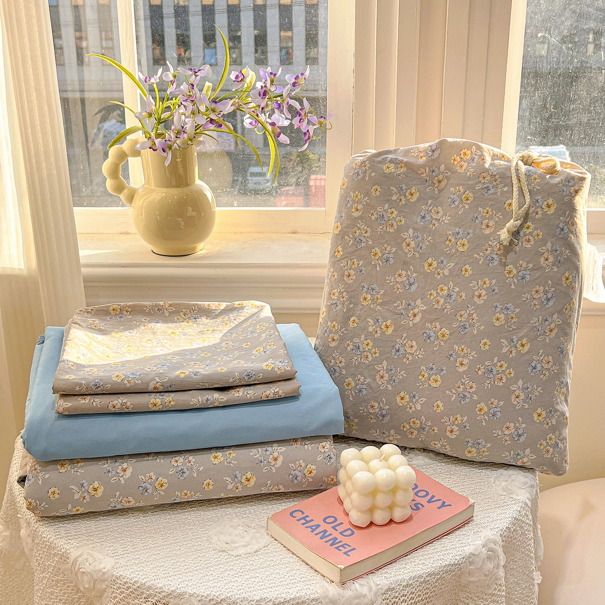 91家纺网 家纺一手货源 找家纺 （总）梵克保罗 2026新款A类古法水洗仿棉云感纱四件套