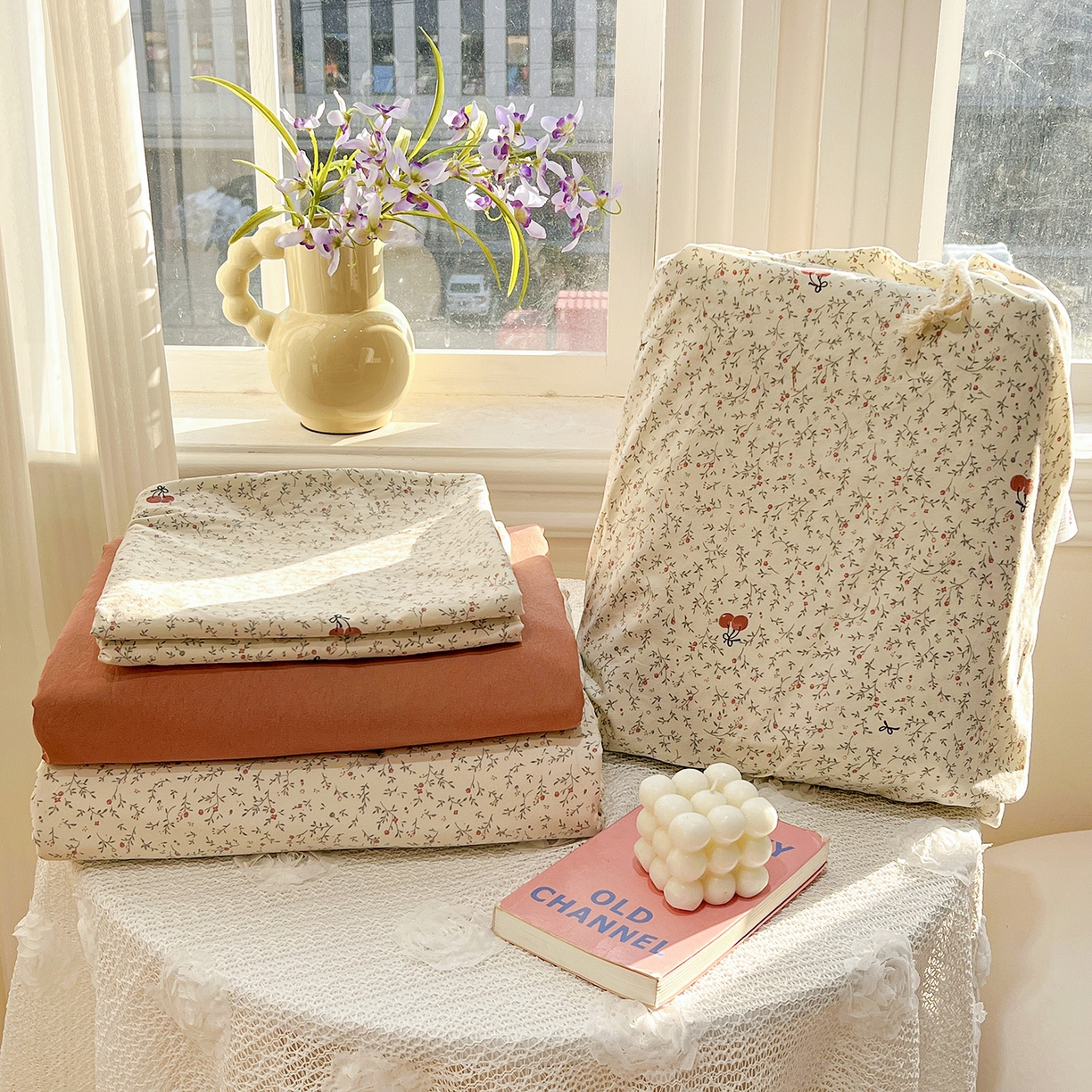 91家纺网 家纺一手货源 找家纺 （总）梵克保罗 2026新款A类古法水洗仿棉云感纱四件套