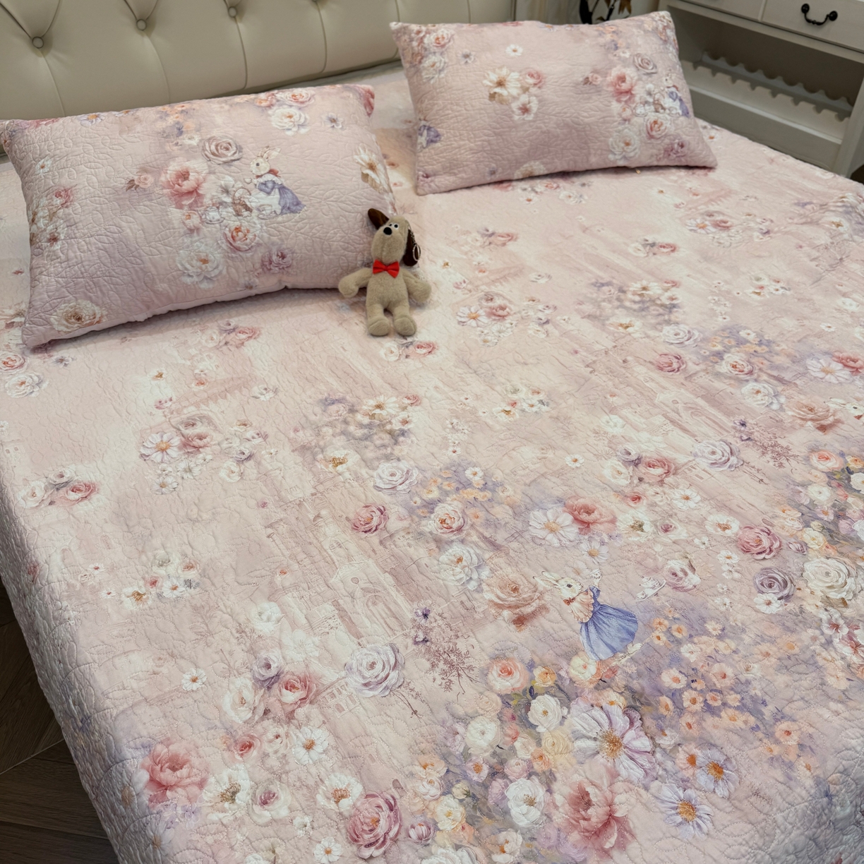 91家纺网 家纺一手货源 找家纺 （总）床盖工厂店 2026新款高端活性数码工艺双面全棉棉花床盖三件套