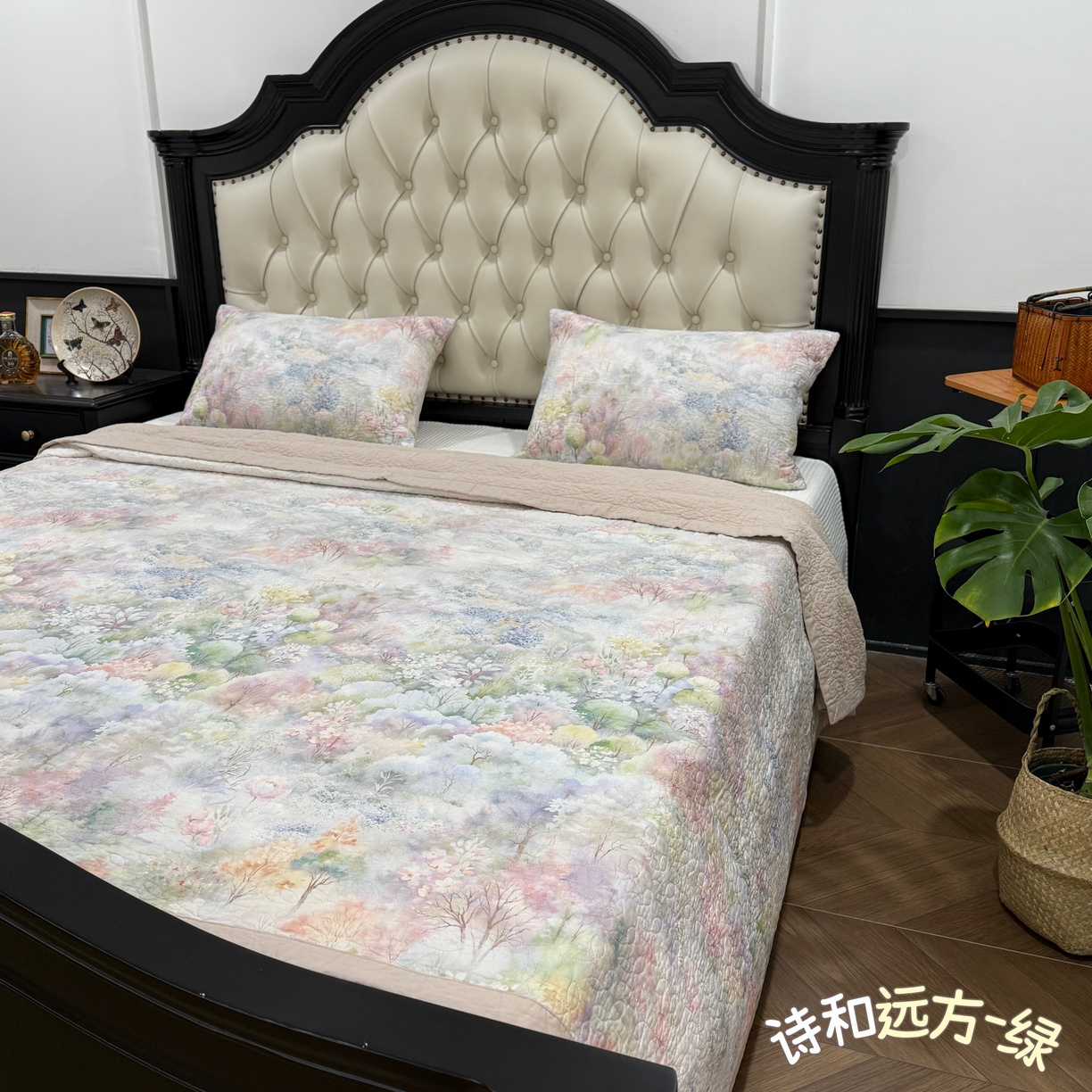 91家纺网 家纺一手货源 找家纺 （总）床盖工厂店 2026新款高端活性数码工艺双面全棉棉花床盖三件套