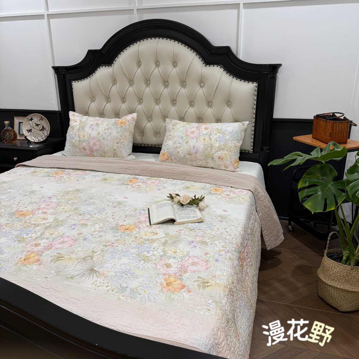 91家纺网 家纺一手货源 找家纺 （总）床盖工厂店 2026新款高端活性数码工艺双面全棉棉花床盖三件套