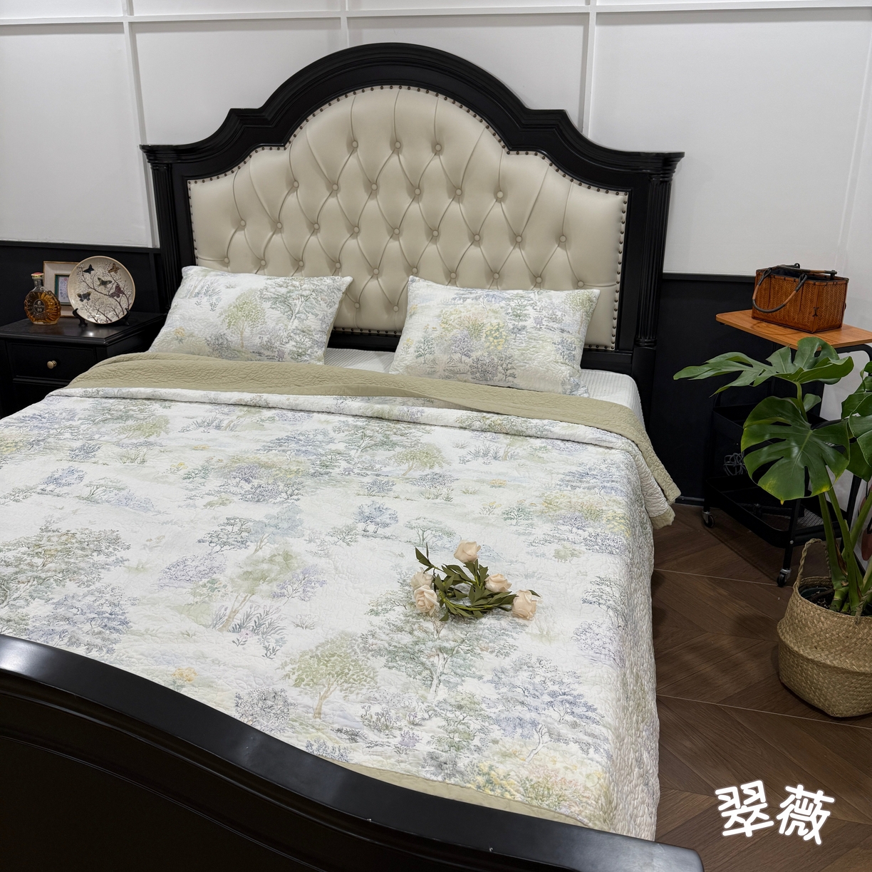 91家纺网 家纺一手货源 找家纺 （总）床盖工厂店 2026新款高端活性数码工艺双面全棉棉花床盖三件套