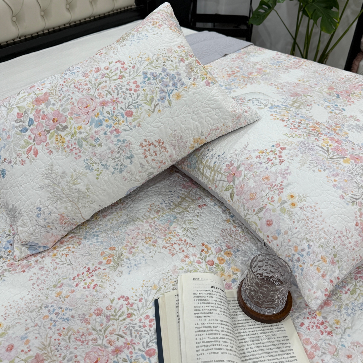 91家纺网 家纺一手货源 找家纺 床盖工厂店 2026新款高端活性数码工艺双面全棉棉花床盖三件套 心蕊