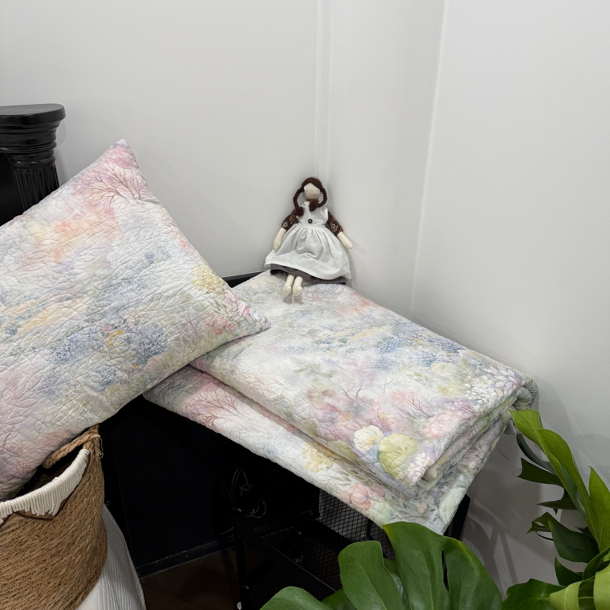 91家纺网 家纺一手货源 找家纺 床盖工厂店 2026新款高端活性数码工艺双面全棉棉花床盖三件套 漫花野