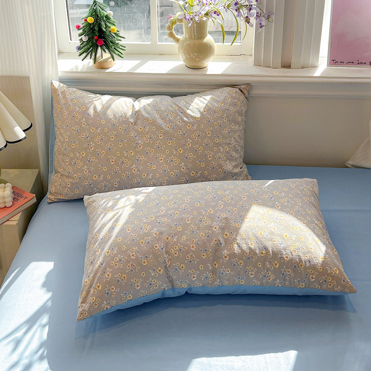 91家纺网 家纺一手货源 找家纺 梵克保罗 2026新款A类古法水洗仿棉云感纱四件套 白兰地