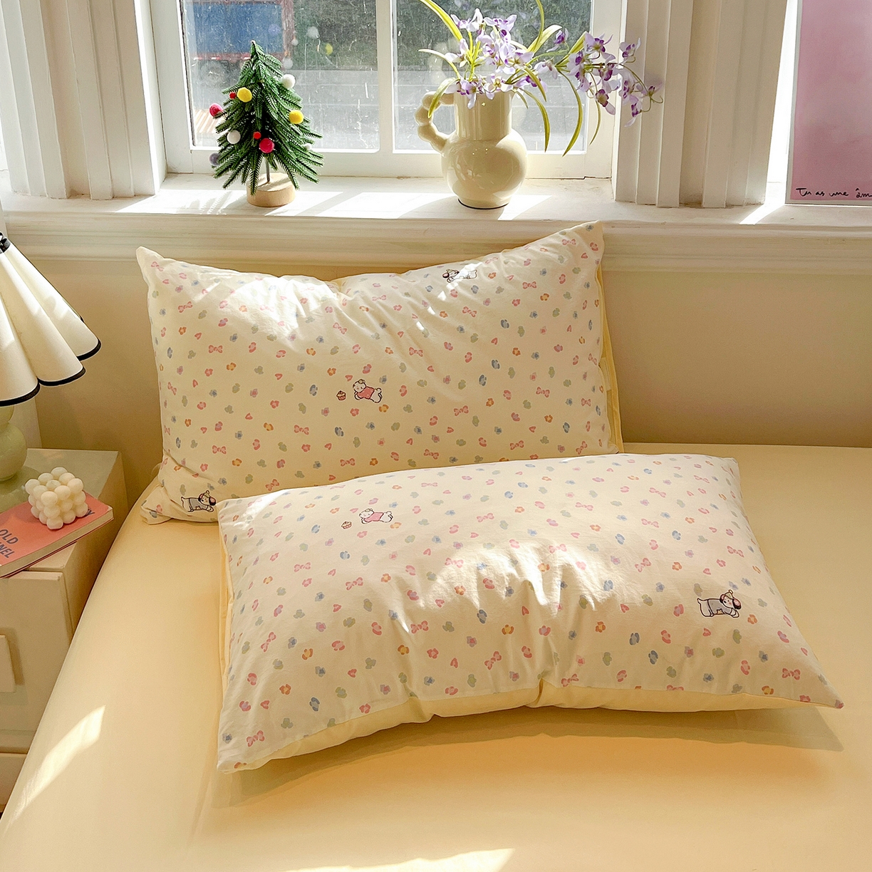 91家纺网 家纺一手货源 找家纺 梵克保罗 2026新款A类古法水洗仿棉云感纱四件套 嗨皮狗