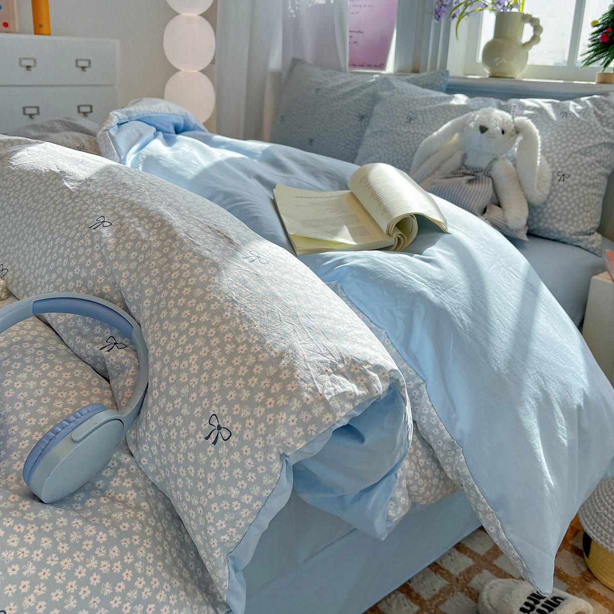 91家纺网 家纺一手货源 找家纺 梵克保罗 2026新款A类古法水洗仿棉云感纱四件套 赫莲娜