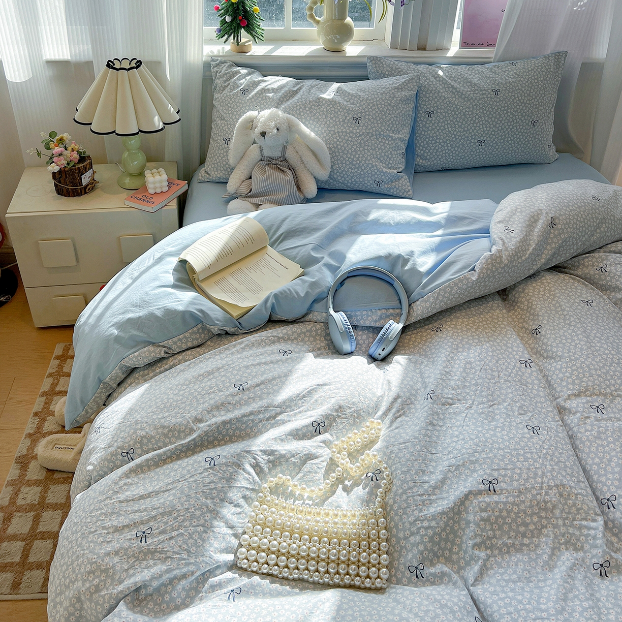 91家纺网 家纺一手货源 找家纺 梵克保罗 2026新款A类古法水洗仿棉云感纱四件套 赫莲娜