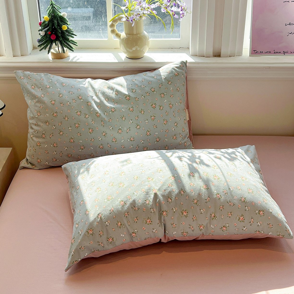 91家纺网 家纺一手货源 找家纺 梵克保罗 2026新款A类古法水洗仿棉云感纱四件套 莉莉安