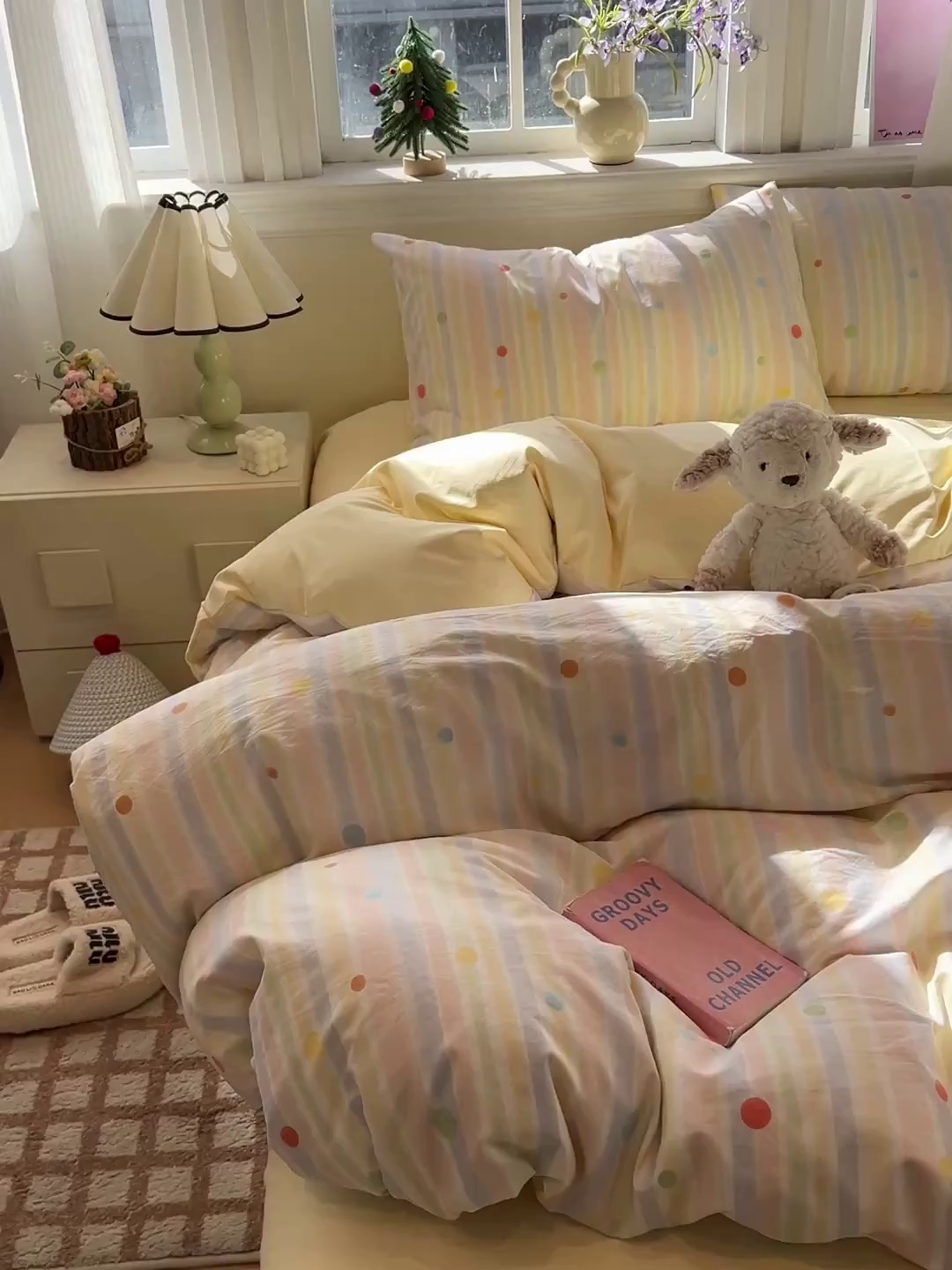 91家纺网 家纺一手货源 找家纺 梵克保罗 2026新款A类古法水洗仿棉云感纱四件套 小时光